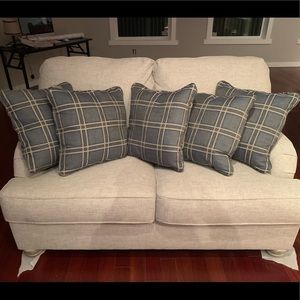 Accent Couch Pillows Blue Plaid